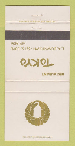 Matchbook Cover - Restaurant Tokyo Los Angeles CA 30 Strike