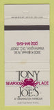 Matchbook Cover - Tony and Joe's Seafood Place Washington DC WEAR 30 Strike
