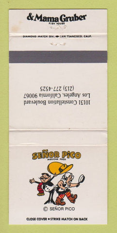 Matchbook Cover - Senor Pico Mexican Restaurant Los Angeles CA WEAR 30 Strike