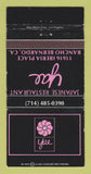 Matchbook Cover - Yae Japanese Restaurant Rancho Bernardo CA WEAR 30 Strike