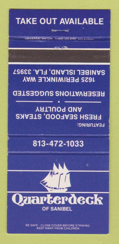 Matchbook Cover - Quarterdeck Restaurant Sanibel Island FL 30 Strike
