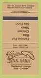 Matchbook Cover - RB Barn Restaurant Ottawa ON 30 Strike