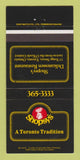 Matchbook Cover - Shopsy's Deli Toronto ON 30 Strike