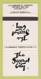 Matchbook Cover - The Second City Comedy Club Toronto ON 30 Strike