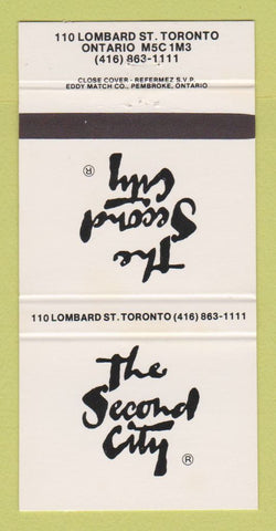 Matchbook Cover - The Second City Comedy Club Toronto ON 30 Strike