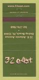 Matchbook Cover - 32 East Delray Beach FL 30 Strike