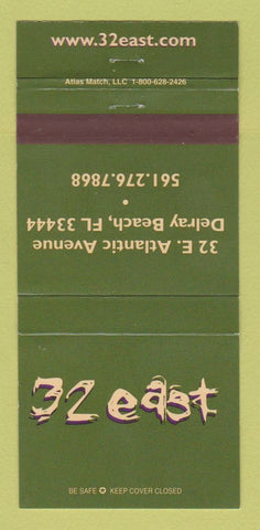 Matchbook Cover - 32 East Delray Beach FL 30 Strike