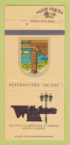 Matchbook Cover - Wellshire Inn Denver Colorado 30 Strike