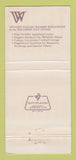 Matchbook Cover - Wellshire Inn Denver Colorado 30 Strike