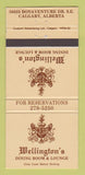 Matchbook Cover - Wellington's Restaurant Calgary AB 30 Strike