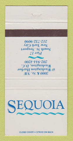 Matchbook Cover - Sequoia Washington DC New York City 30 Strike
