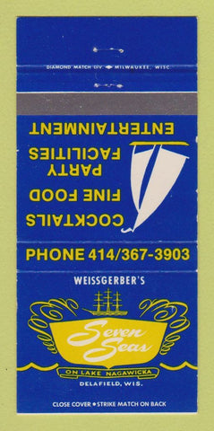 Matchbook Cover - Seven Seas Restaurant Delafield WI 30 Strike