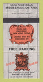 Matchbook Cover - Settler's Inn Tavern Mississauga ON 30 Strike