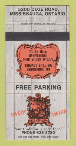 Matchbook Cover - Settler's Inn Tavern Mississauga ON 30 Strike