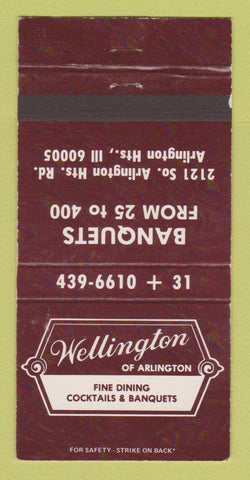 Matchbook Cover - Wellington of Arlington Heights IL Restaurant 30 Strike