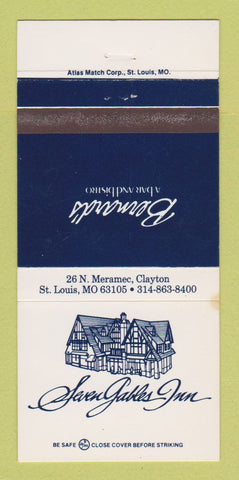 Matchbook Cover - Bernard's Bar Seven Gables Inn St Louis MO WEAR 30 Strike