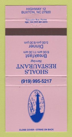 Matchbook Cover - Shoals Restaurant Buxton NC 30 Strike