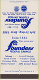 Matchbook Cover - Founders Federal Savings Philadelphia PA 30 Strike