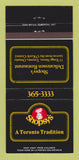 Matchbook Cover - Shopsy's Deli Toronto ON 30 Strike