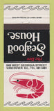 Matchbook Cover - Dev Seafood House Vancouver BC 30 Strike