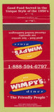 Matchbook Cover - Wimpy's Diner  30 Strike