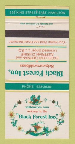 Matchbook Cover - Black Forest Inn Hamilton ON 30 Strike