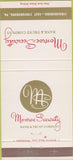 Matchbook Cover - Monroe Security Bank  and  Trust Stroudsburg PA 30 Strike