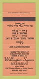 Matchbook Cover - Wellington Square Restaurant ON Burlington 30 Strike