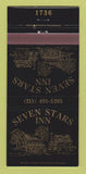 Matchbook Cover - Seven Stars Inn Phoenixville PA 30 Strike