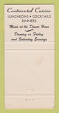 Matchbook Cover - The Delfino Restaurant New York City WEAR 30 Strike