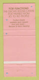 Matchbook Cover - Taurus Restaurant Ringwood Australia WEAR 30 Strike