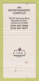 Matchbook Cover - Ted Kwalick's Tennessee Gin Cotton Woodland Hills CA 30 Strike