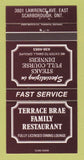 Matchbook Cover - Terrace Brae Family Restaurant Scarborough ON 30 Strike