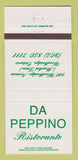 Matchbook Cover - Da Peppino Ristorante Woodbridge ON 30 Strike