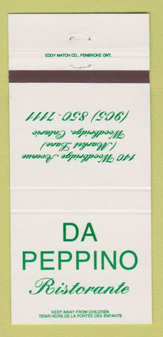 Matchbook Cover - Da Peppino Ristorante Woodbridge ON 30 Strike