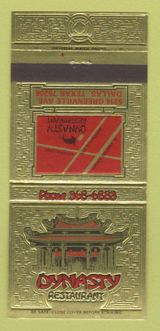 Matchbook Cover - Dynasty Restaurant Dallas TX 30 Strike