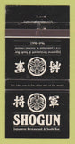 Matchbook Cover - Shogun Japanese Restaurant Toronto ON WEAR 30 Strike