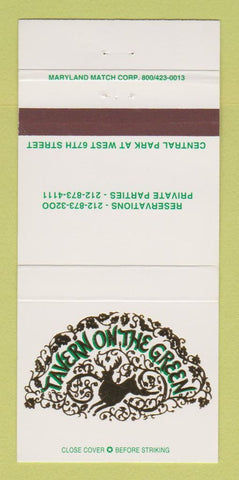 Matchbook Cover - Tavern on the Green New York City 30 Strike