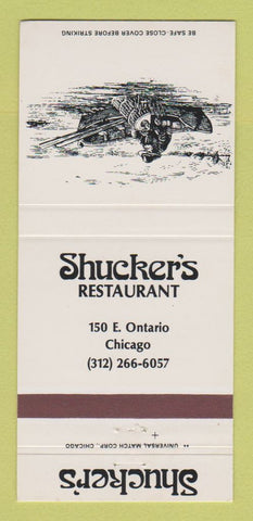 Matchbook Cover - Shucker's Restaurant Chicago IL 30 Strike