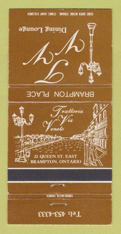 Matchbook Cover - Trattoria Via Veneto Brampton ON 30 Strike
