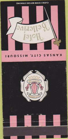 Matchbook Cover - Hotel Bellerive Kansas City MO 30 Strike