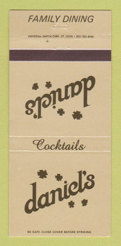 Matchbook Cover - Daniel's Restaurant Orland Park Bridgeview IL 30 Strike