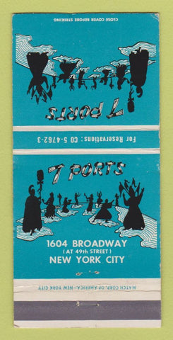 Matchbook Cover - 7 Ports Restaurant New York City 30 Strike