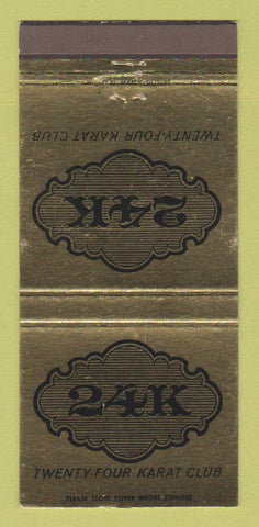 Matchbook Cover - 24K Club Restaurant Detroit MI 30 Strike