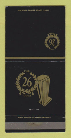 Matchbook Cover - The 26 Club 30 Strike