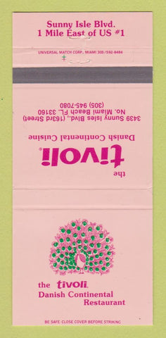 Matchbook Cover - Tivoli Danish Restaurant North Miami Beach FL 30 Strike