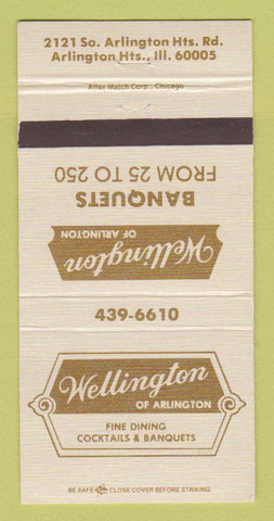 Matchbook Cover - Wellington of Arlington Heights IL Restaurant 30 Strike