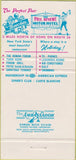 Matchbook Cover - Paul Revere Motor Hotel Rome NY 30 Strike