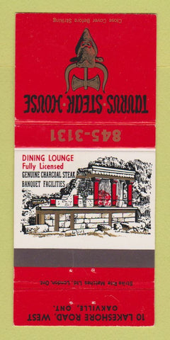 Matchbook Cover - Taurus Steak House Oakville ON 30 Strike