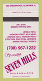 Matchbook Cover - Spavone's Seven Hills Ristorante Glenview IL 30 Strike